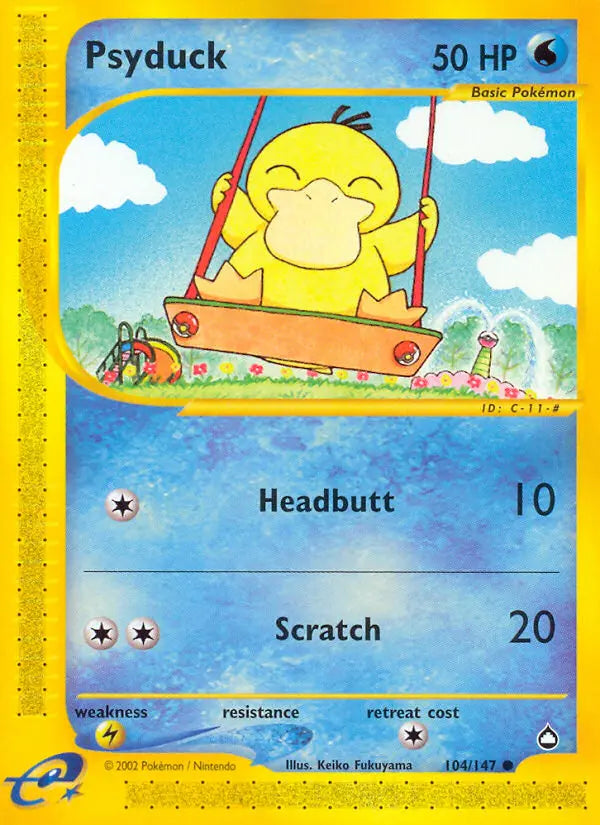 Psyduck 104 Aquapolis Pokesingles