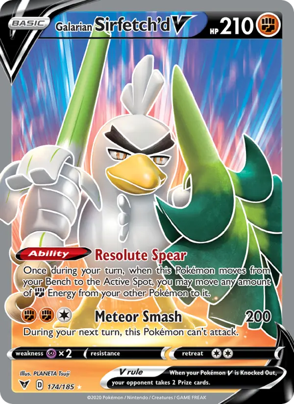 Galarian Sirfetch'd V 174 Vivid Voltage Pokesingles