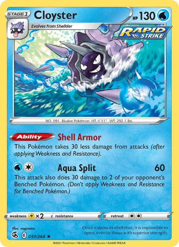 Cloyster 51 Fusion Strike Pokesingles