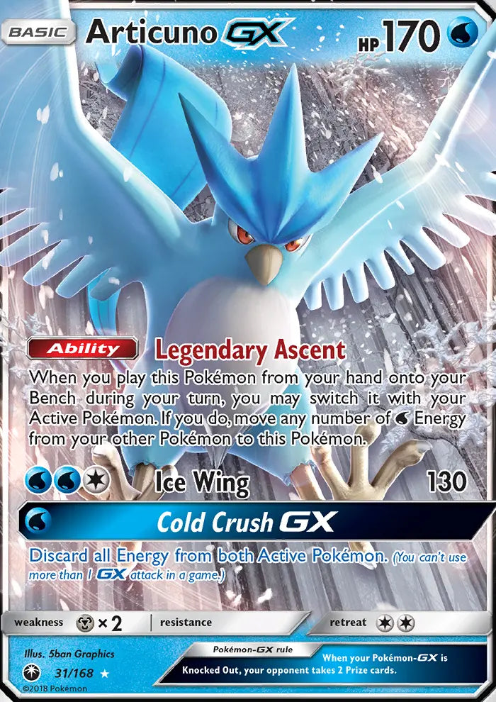 Articuno GX 31 Celestial Storm Pokesingles