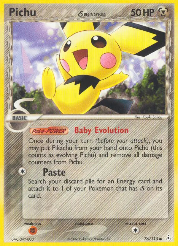 Pichu δ 76 Holon Phantoms Pokesingles