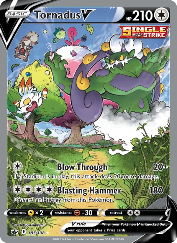 Tornadus V 185 Chilling Reign Pokesingles
