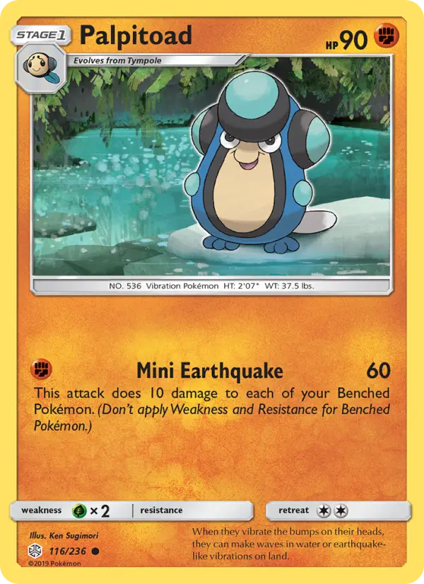 Palpitoad 116 Cosmic Eclipse Pokesingles