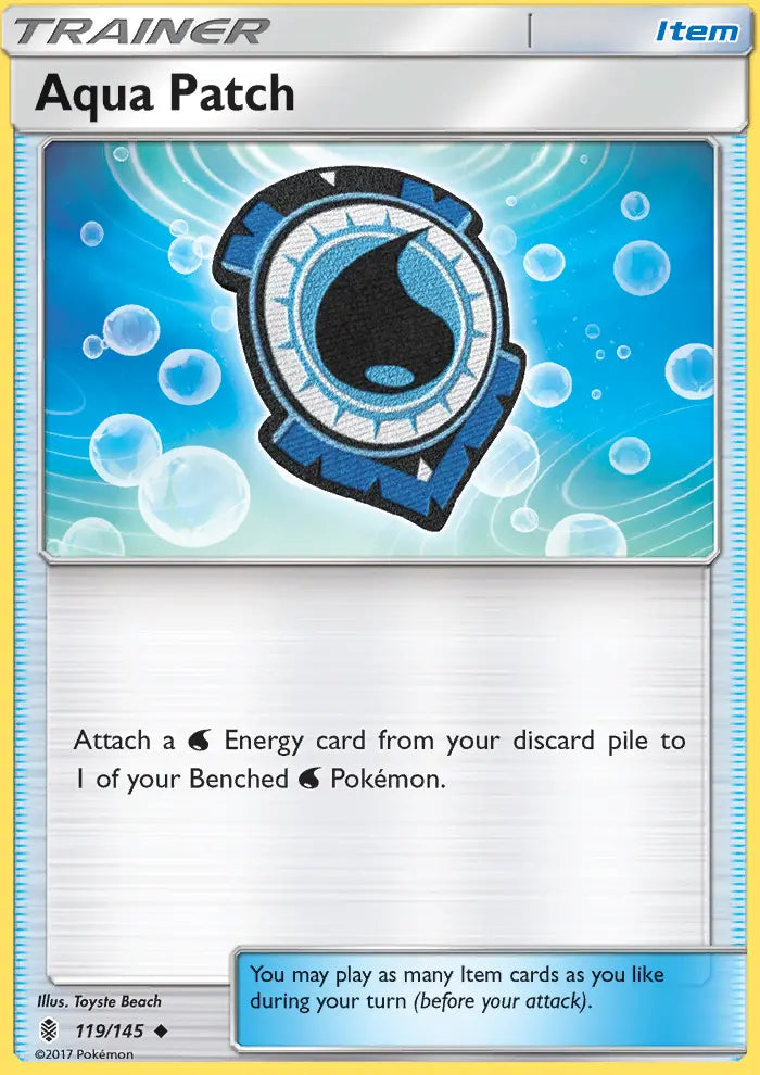 Aqua Patch 119 Guardians Rising Pokesingles