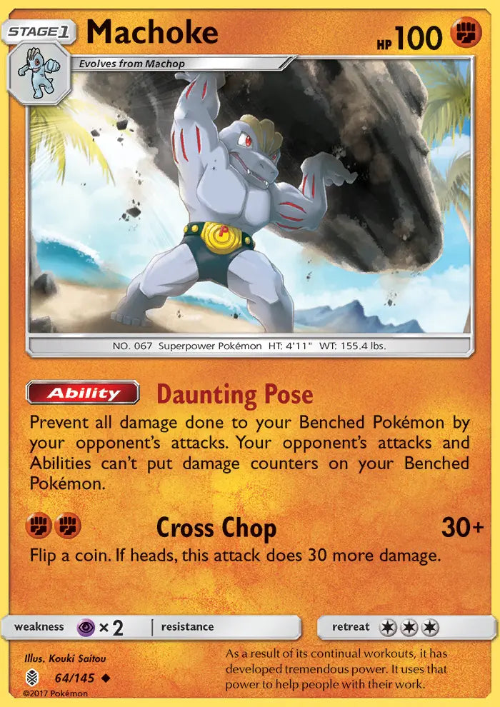 Machoke 64 Guardians Rising Pokesingles