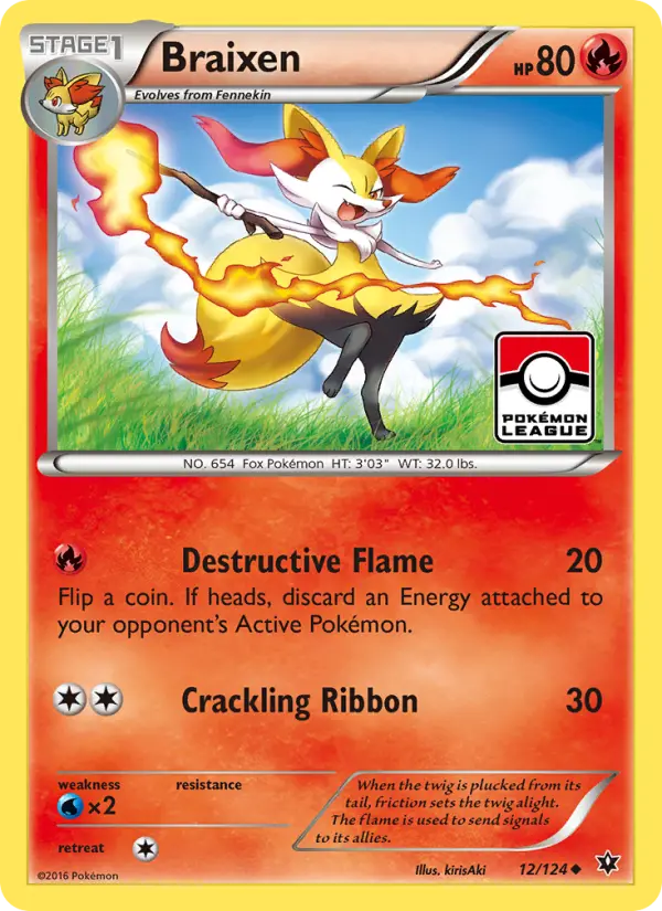 Braixen 12 Fates Collide Pokesingles