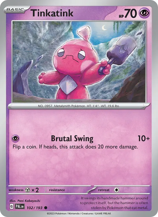 Tinkatink 102 Paldea Evolved Pokesingles
