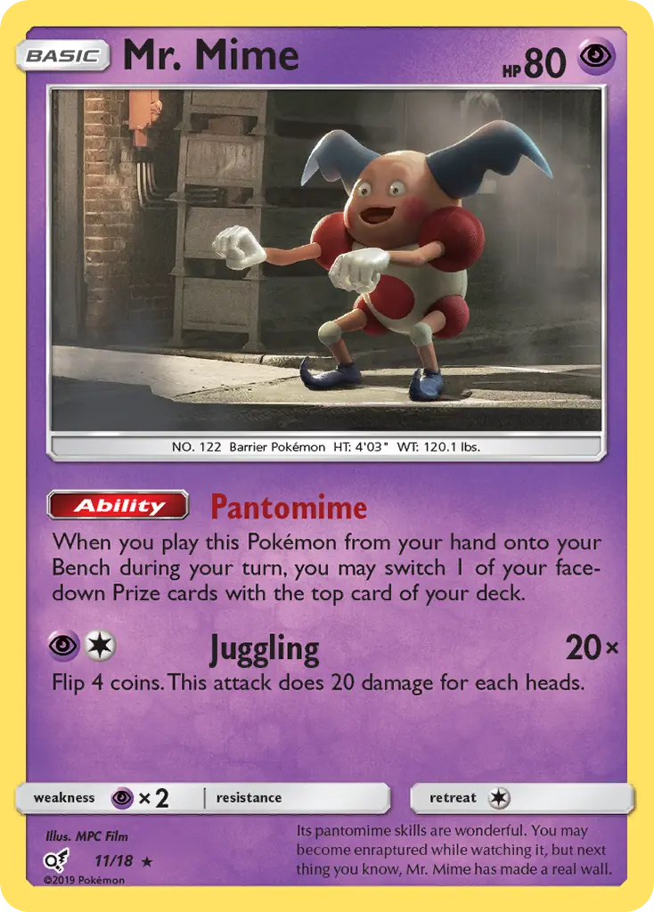 Mr. Mime 11 Detective Pikachu Pokesingles