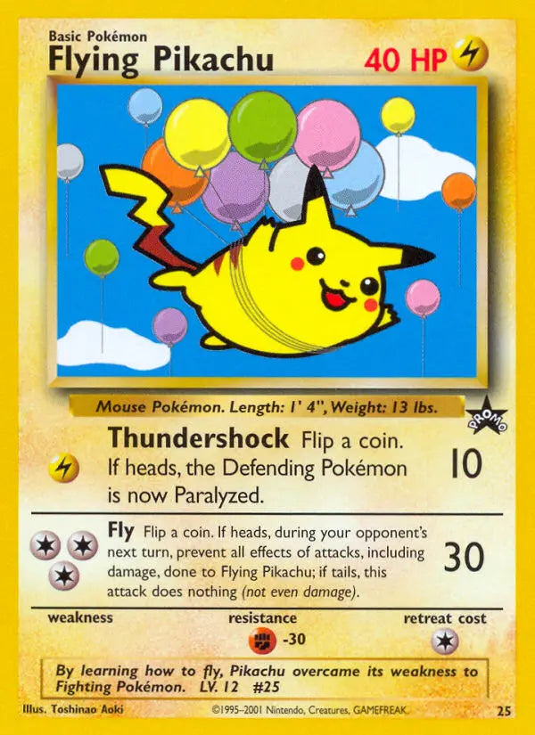 Flying Pikachu 25 Wizards Black Star Promos Pokesingles