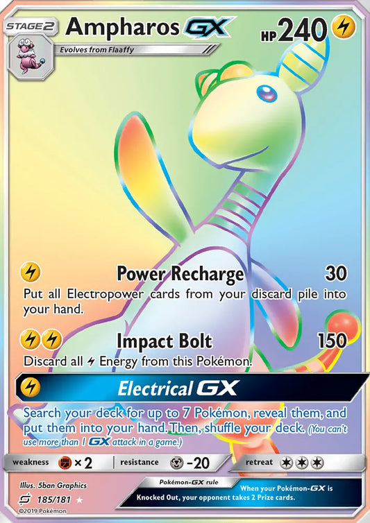 Ampharos GX 185 Team Up Pokesingles