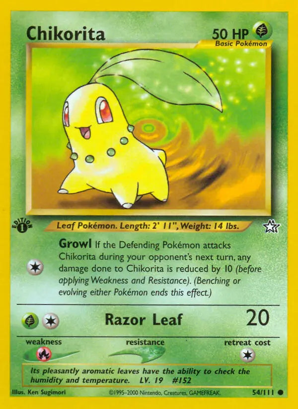Chikorita 54 Neo Genesis Pokesingles