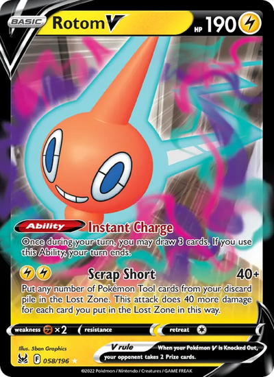 Rotom V 58 Lost Origin Pokesingles