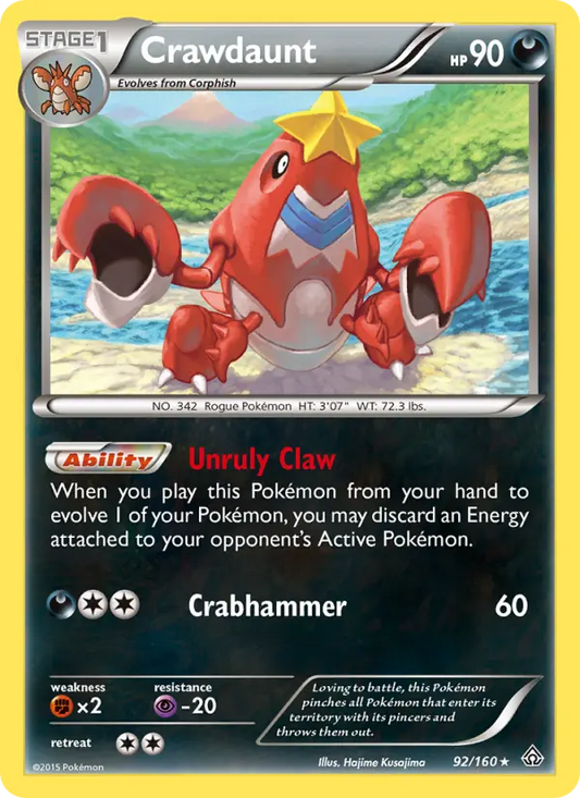 Crawdaunt 92 Primal Clash Pokesingles