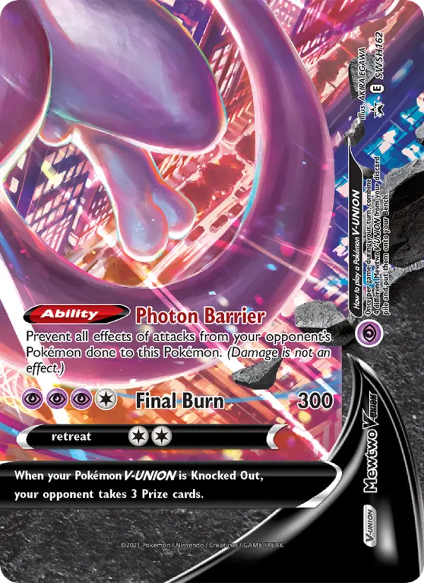 Mewtwo V-UNION SWSH162 SWSH Black Star Promos Pokesingles