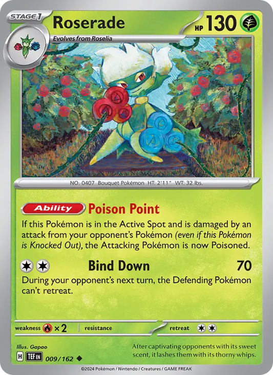 Roserade 9 Temporal Forces Pokesingles