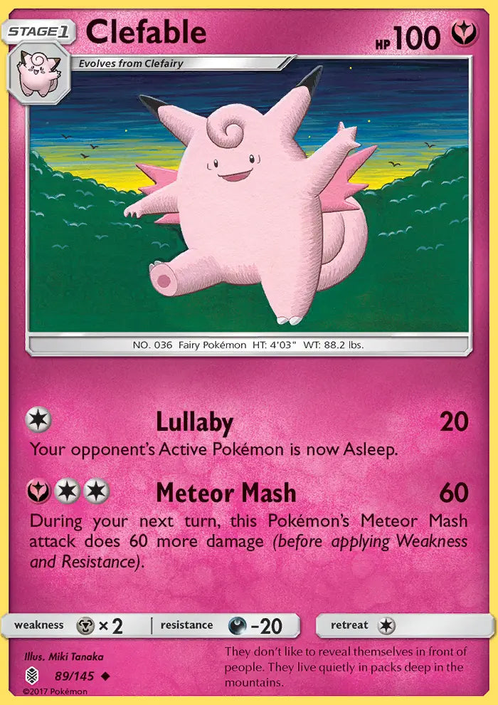 Clefable 89 Guardians Rising Pokesingles