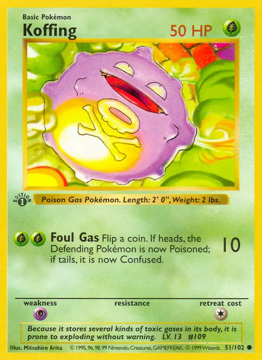 Koffing 51 Base Set Pokesingles
