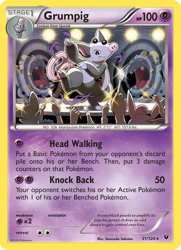 Grumpig 31 Fates Collide Pokesingles