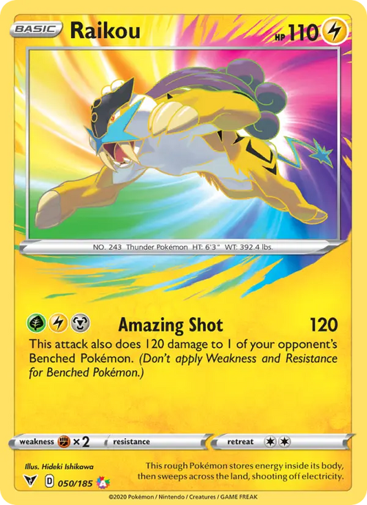 Raikou 50 Vivid Voltage Pokesingles