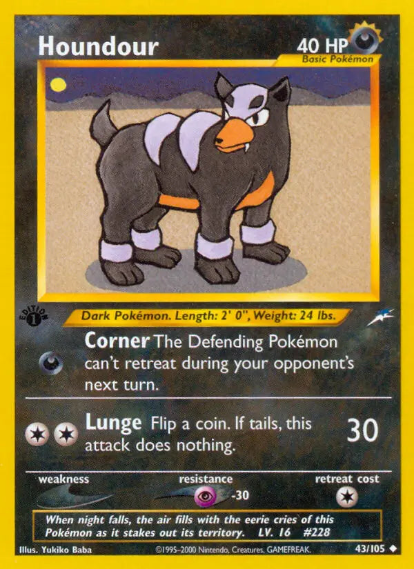 Houndour 43 Neo Destiny Pokesingles