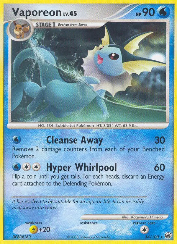 Vaporeon 34 Majestic Dawn Pokesingles