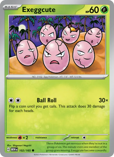 Exeggcute 102 151 Pokesingles