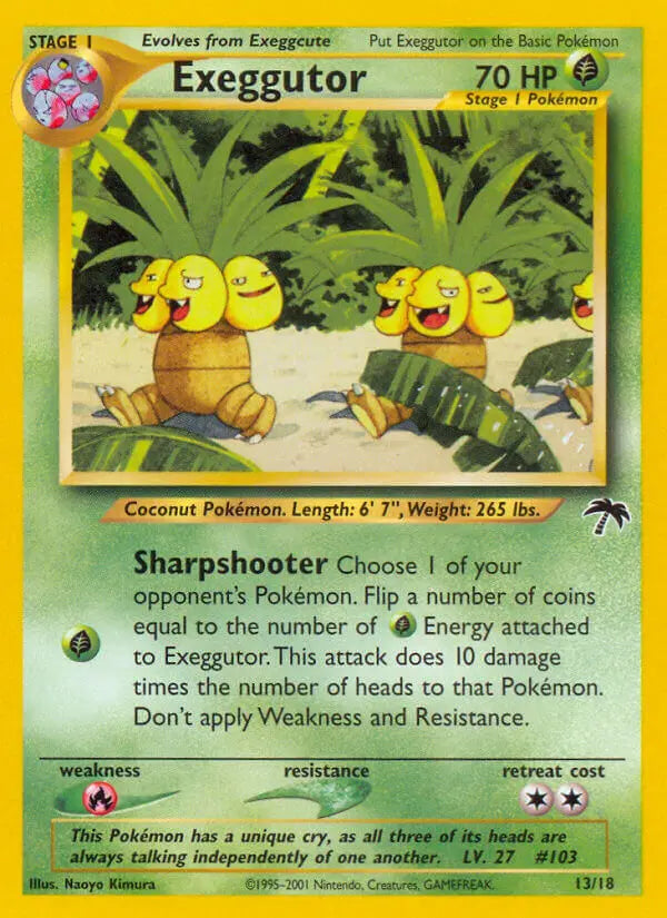 Exeggutor 13 Southern Islands Pokesingles