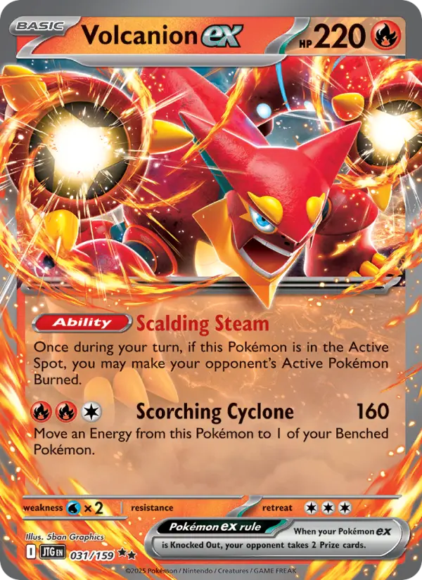Volcanion ex 31 Journey Together Pokesingles