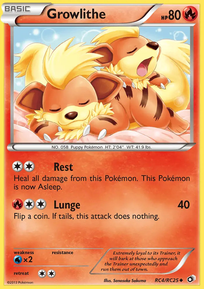 Growlithe RC4 Legendary Treasures Pokesingles