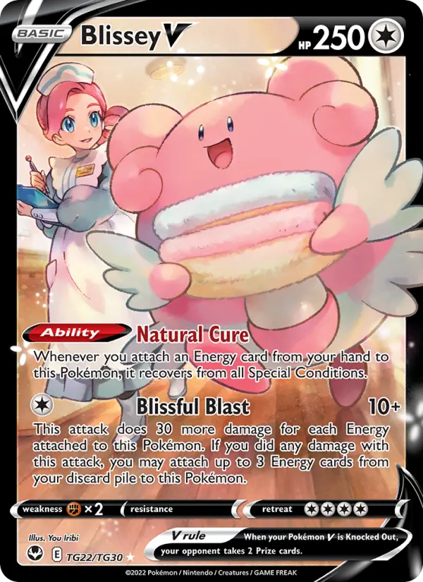 Blissey V TG22 Silver Tempest Pokesingles