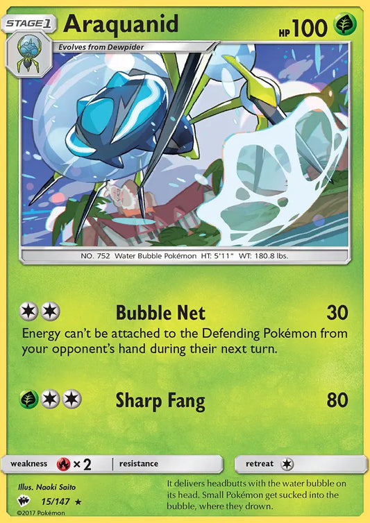 Araquanid 15 Burning Shadows Pokesingles