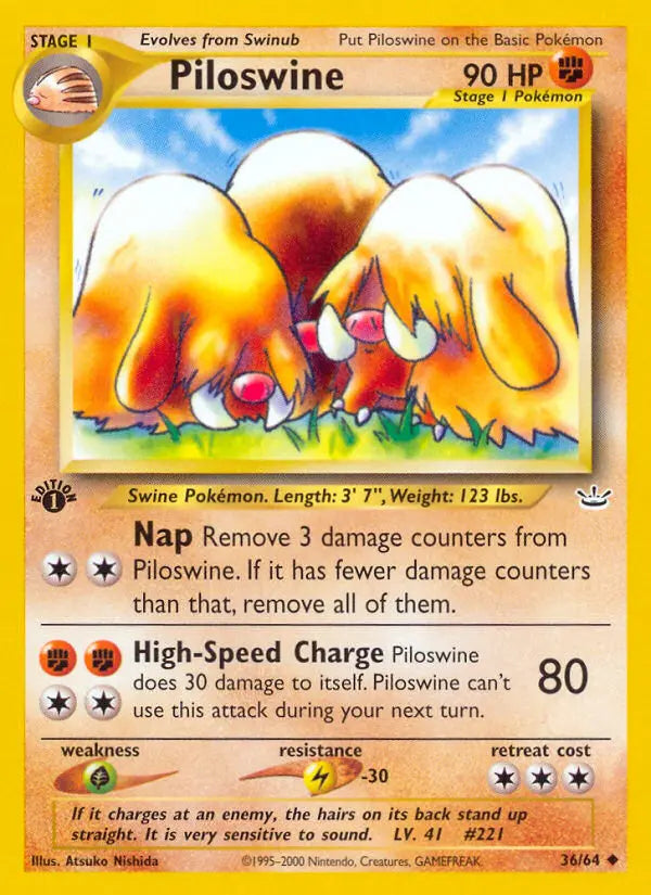Piloswine 36 Neo Revelation Pokesingles