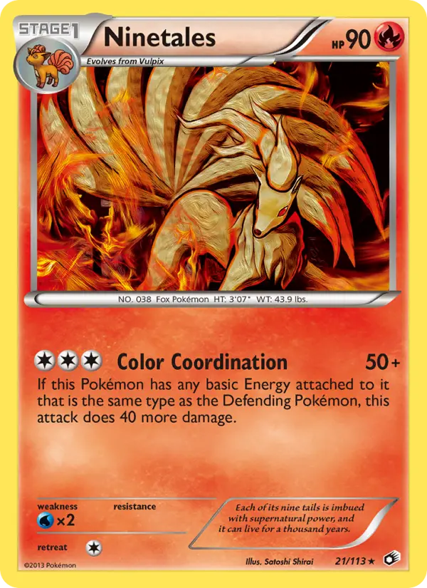 Ninetales 21 Legendary Treasures Pokesingles