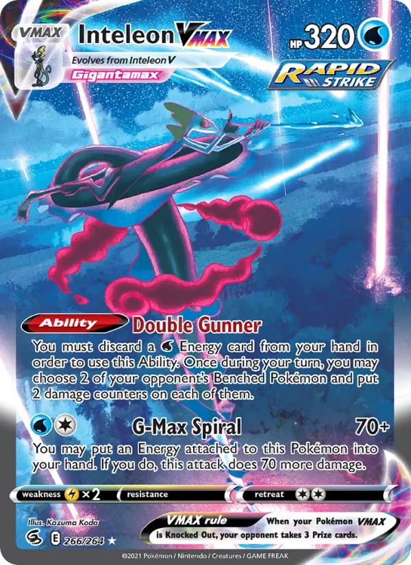 Inteleon VMAX 266 Fusion Strike Pokesingles