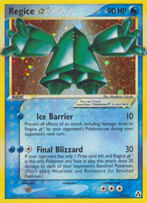Regice Star 90 Legend Maker Pokesingles