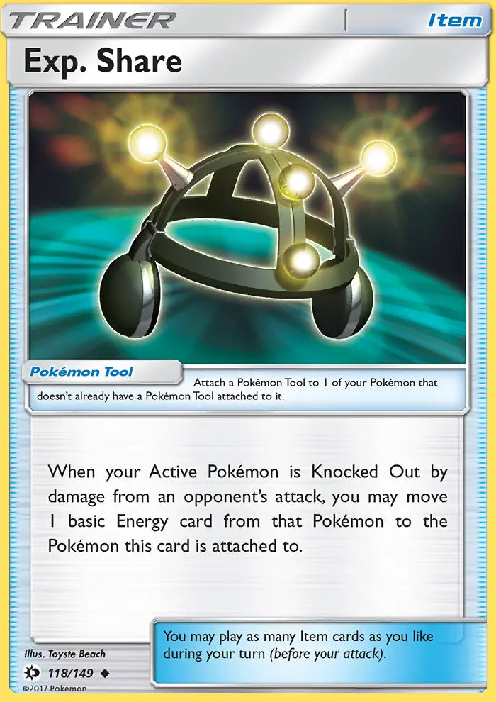 Exp. Share 118 Sun & Moon Pokesingles