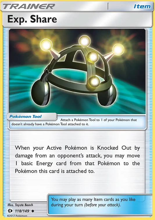 Exp. Share 118 Sun & Moon Pokesingles