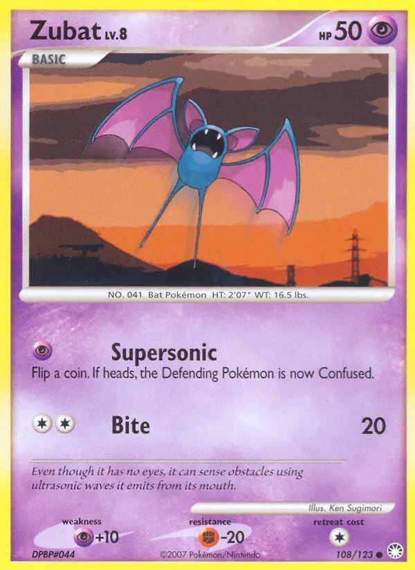Zubat 108 Mysterious Treasures Pokesingles