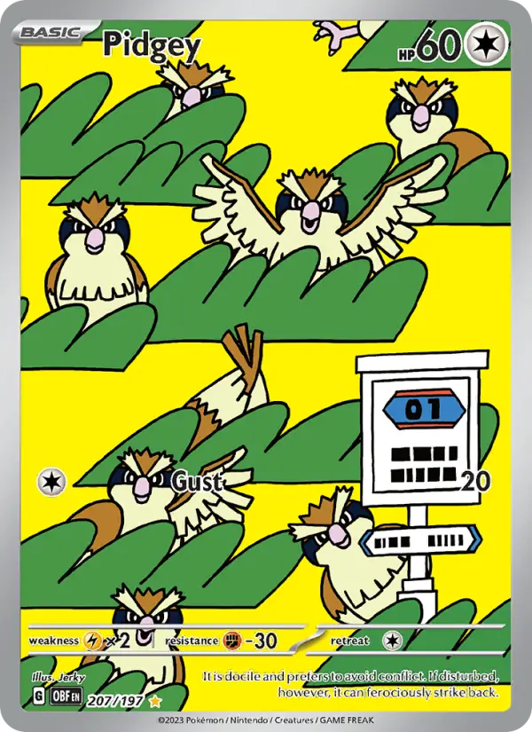 Pidgey 207 Obsidian Flames Pokesingles