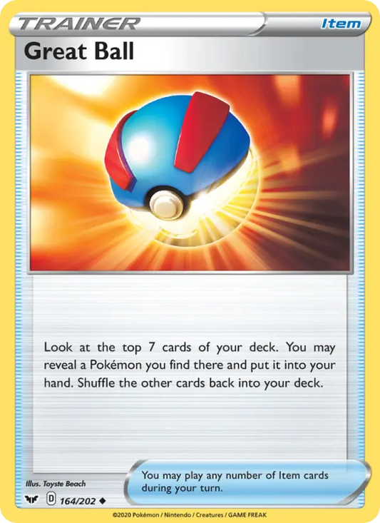 Great Ball 164 Sword & Shield Pokesingles