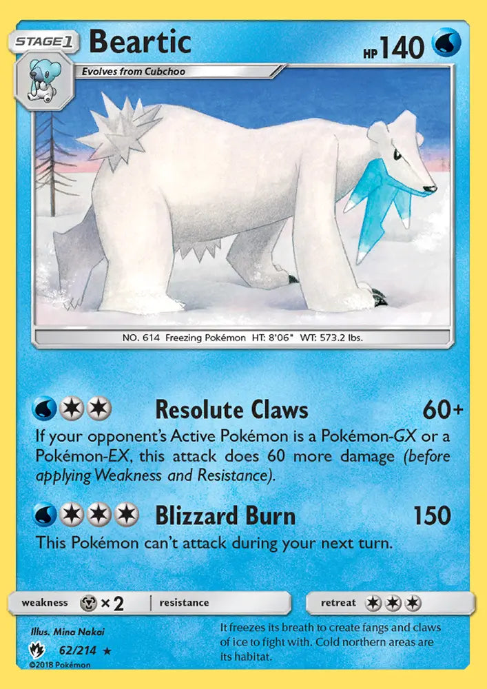 Beartic 62 Lost Thunder Pokesingles
