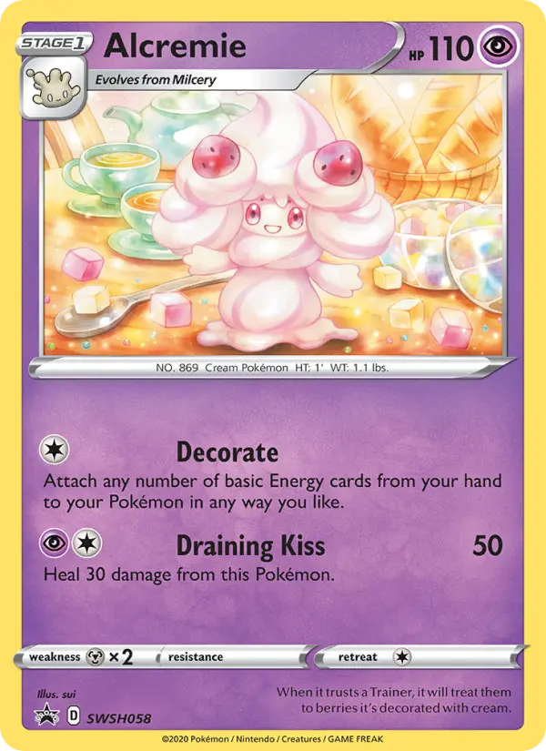 Alcremie SWSH058 SWSH Black Star Promos Pokesingles