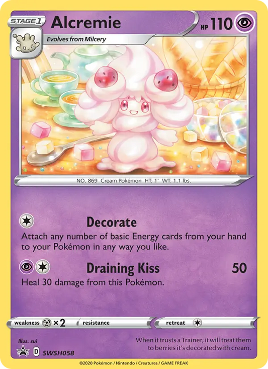 Alcremie SWSH058 SWSH Black Star Promos Pokesingles