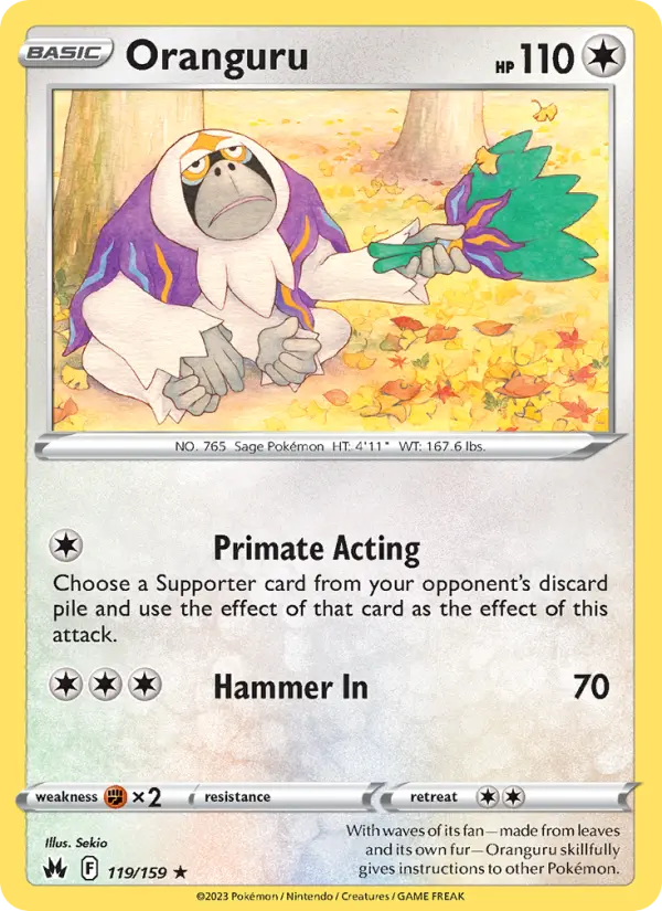 Oranguru 119 Crown Zenith Pokesingles