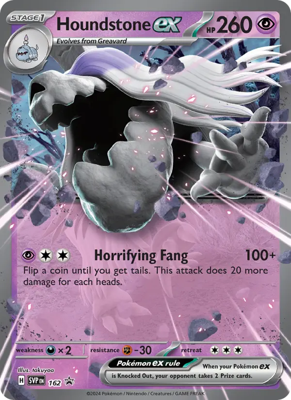Houndstone ex 162 SVP Black Star Promos Pokesingles
