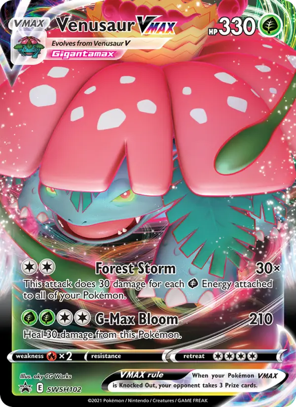 Venusaur VMAX SWSH102 SWSH Black Star Promos Pokesingles