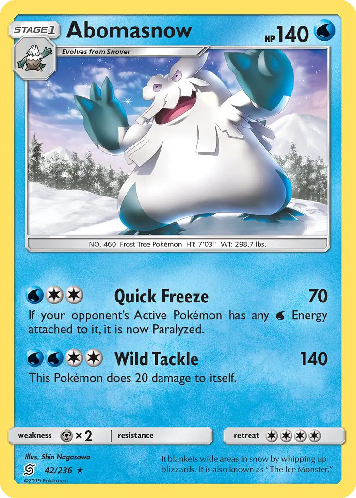 Abomasnow 42 Unified Minds Pokesingles
