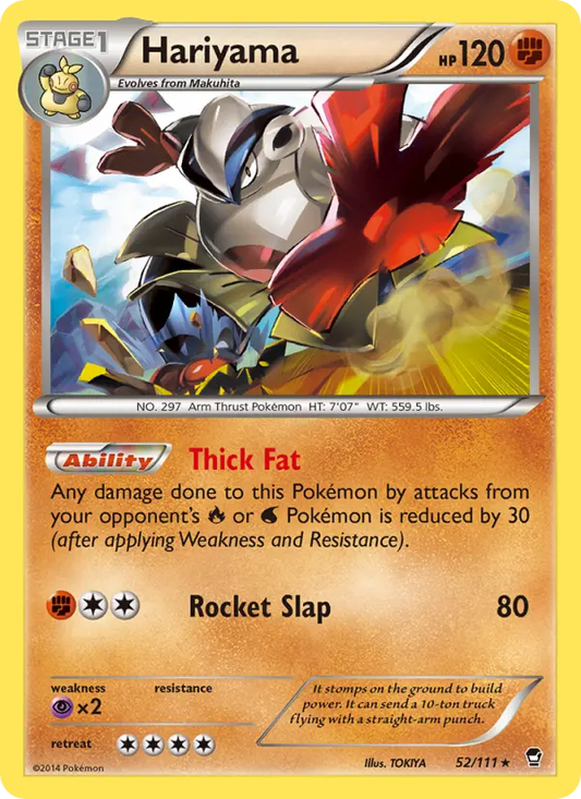 Hariyama 52 Furious Fists Pokesingles