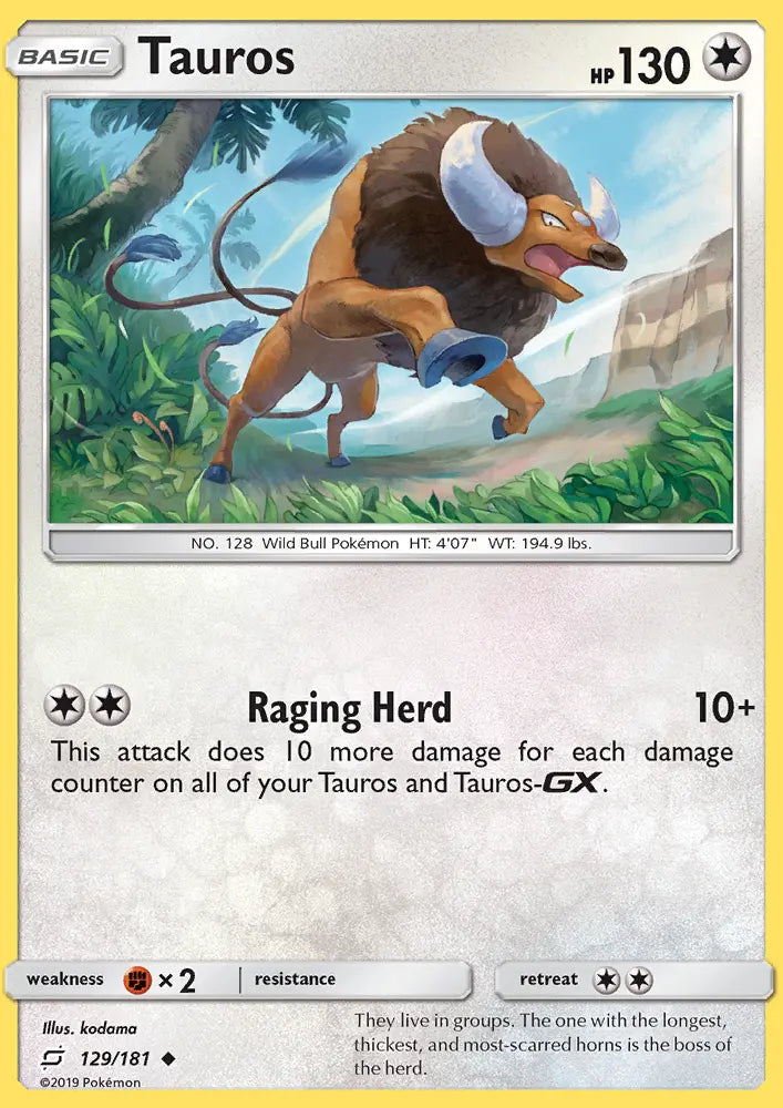 Tauros 129 Team Up Pokesingles