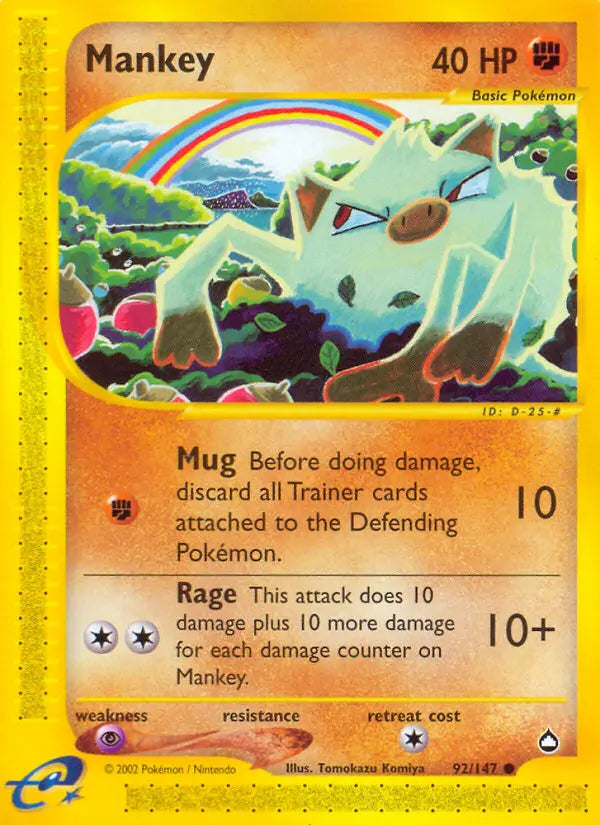 Mankey 92 Aquapolis Pokesingles